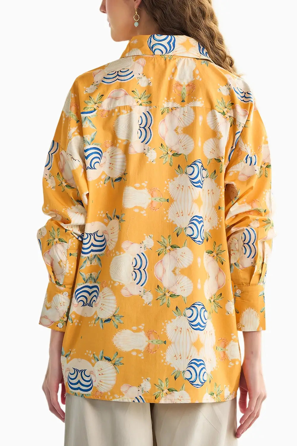 Mustard Floral Printed Shirt