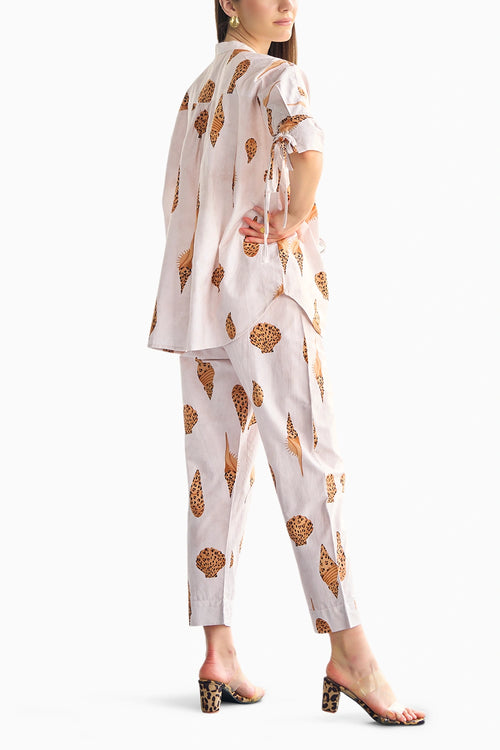 Shell Printed Poplin Co-ord Set