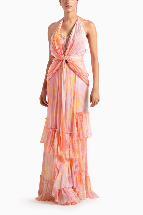 Orange Chiffon Chantley Coordset