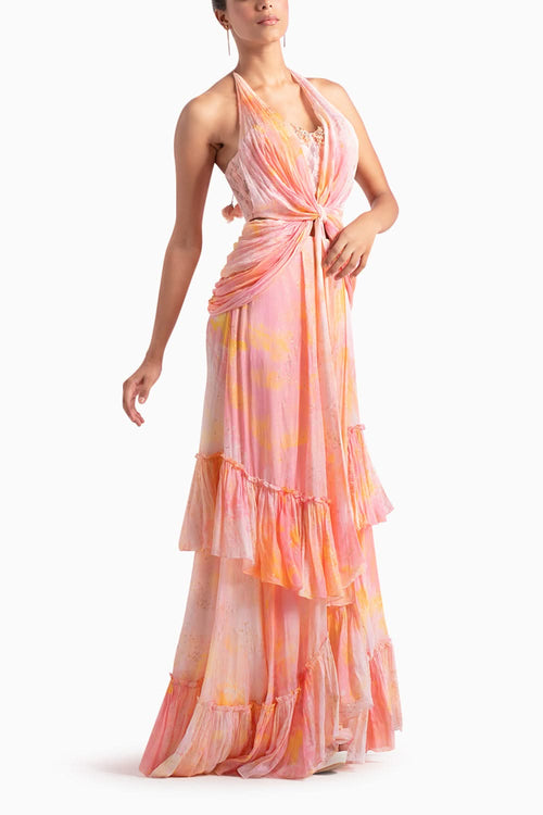 Orange Chiffon Chantley Coordset