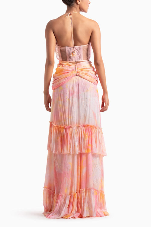 Orange Chiffon Chantley Coordset