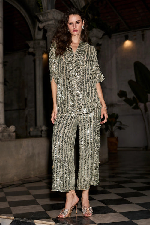 Sequin Embroidered Pant
