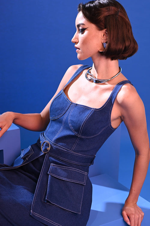 Blue Rosalind Dress