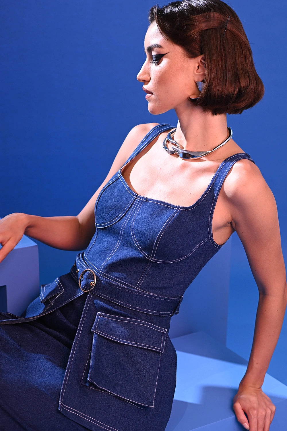 Blue Rosalind Dress