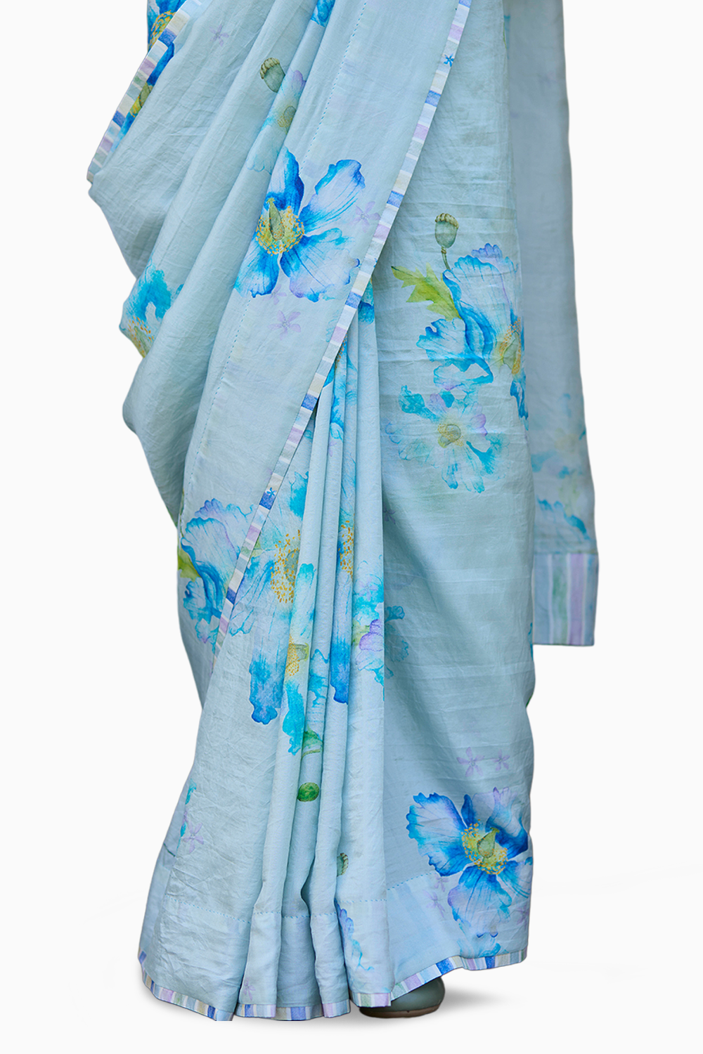 Aura Poppy Blue Saree