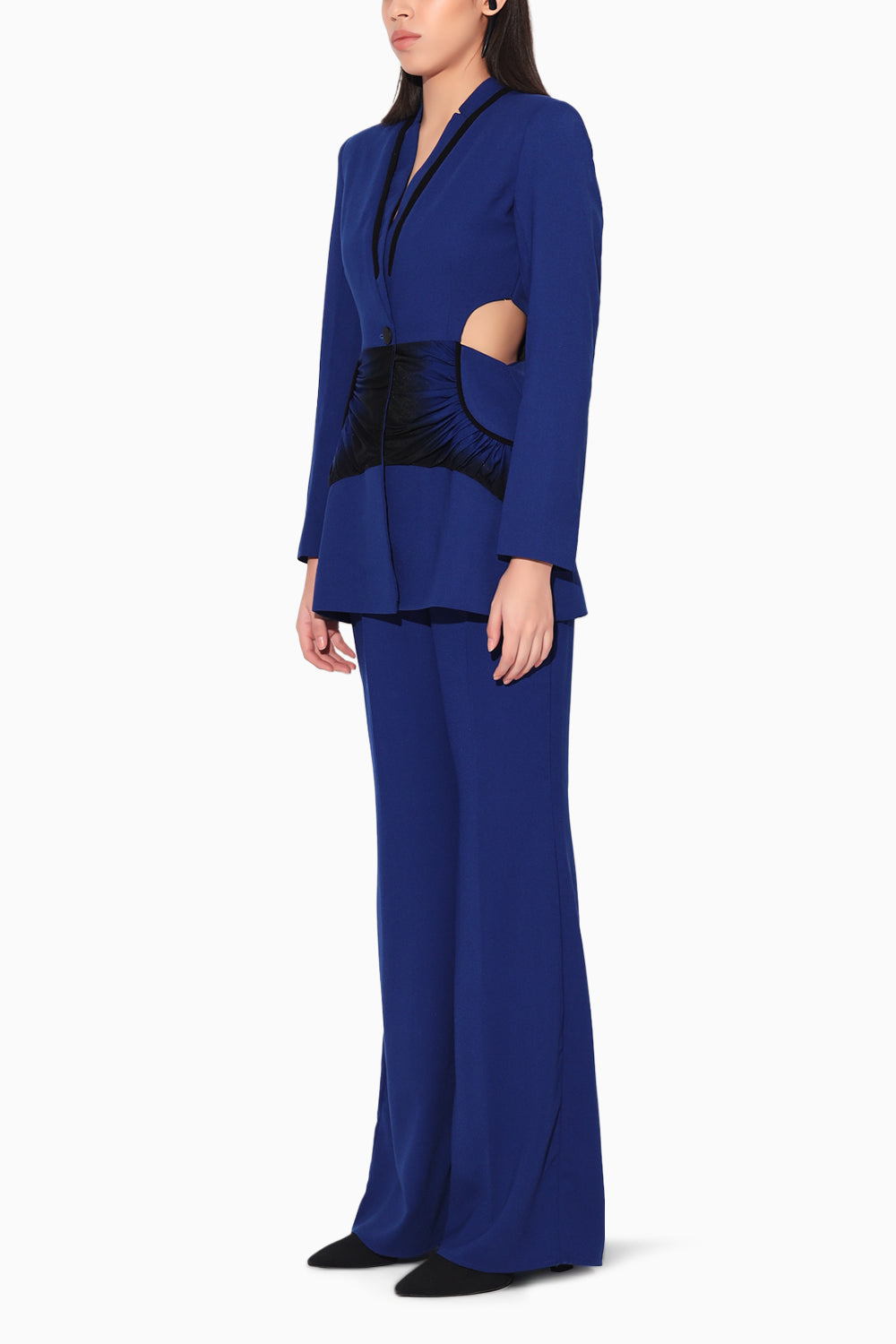 Cosmic Cut Away Blue Pant Suit