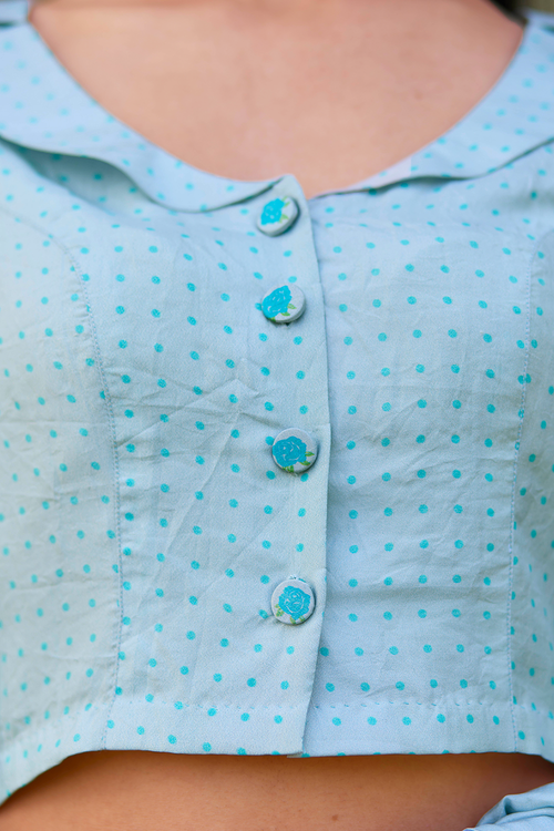 Dew Drops Blue Blouse