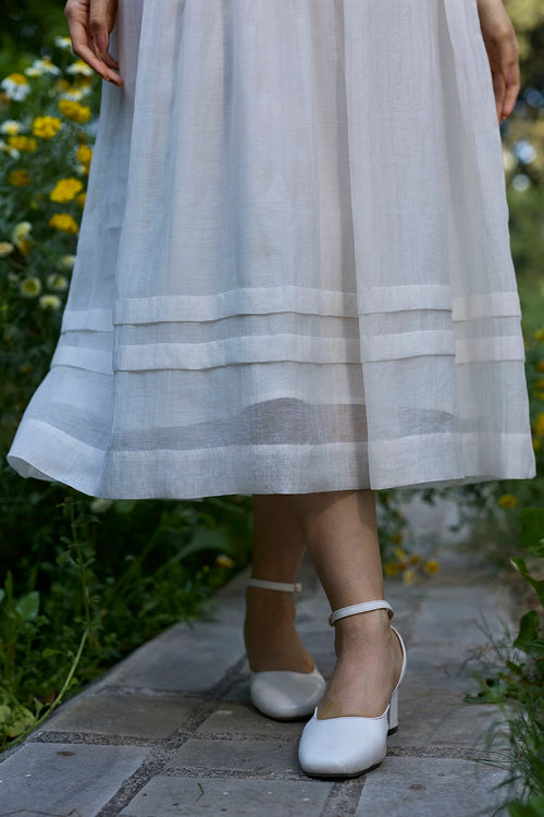 Wander Trail Ivory Embroidered Dress