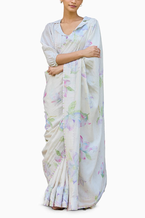 Aura Magnolia Beige Saree