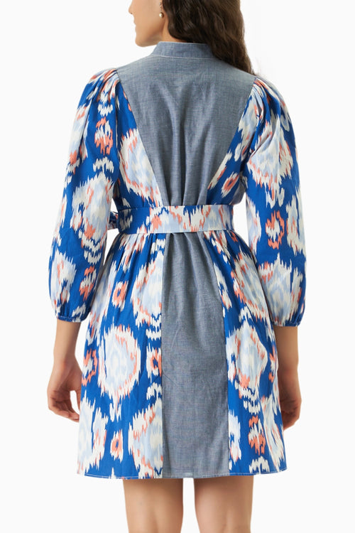 Charm Blue-White Dress