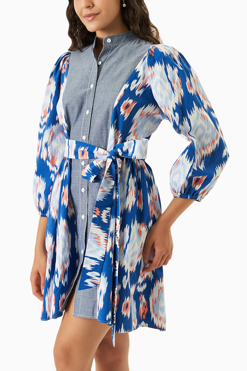 Charm Blue-White Dress