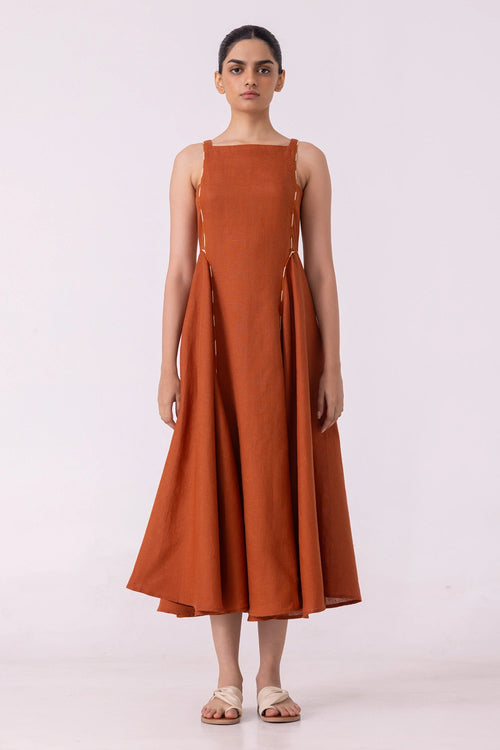 Weasley Rust Linen Dress