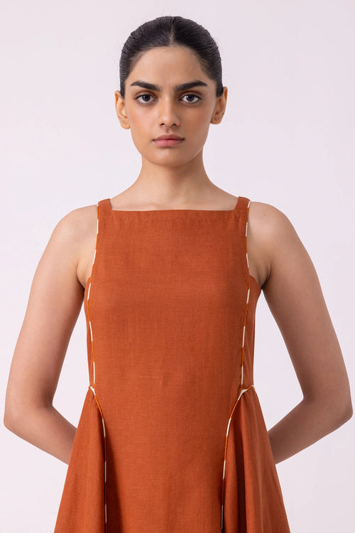 Weasley Rust Linen Dress