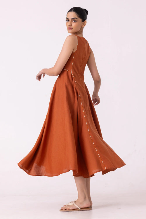 Weasley Rust Linen Dress