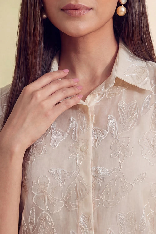 Ivory Bloom Skirt Set