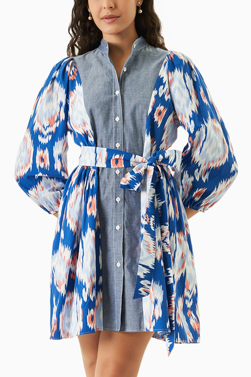 Charm Blue-White Dress