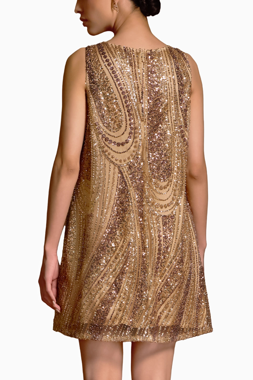 Serenade Gold Mini Dress