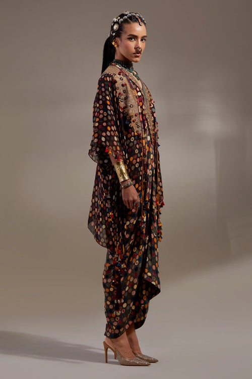 Jamuni Anka Dot Veni Dupatta Jacket Set