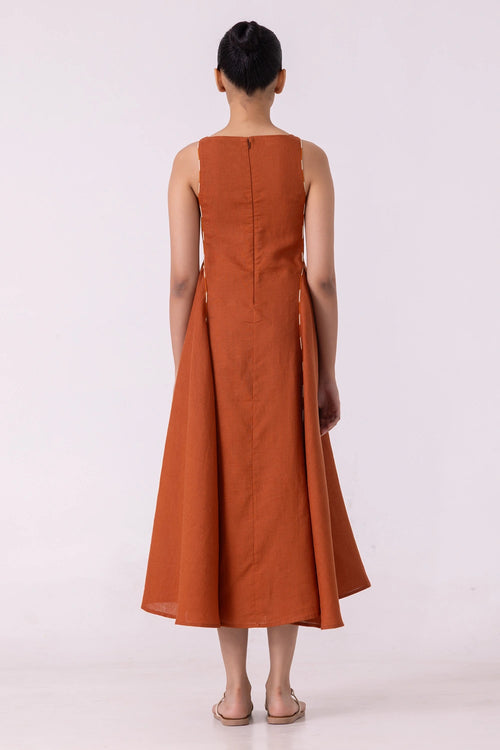 Weasley Rust Linen Dress