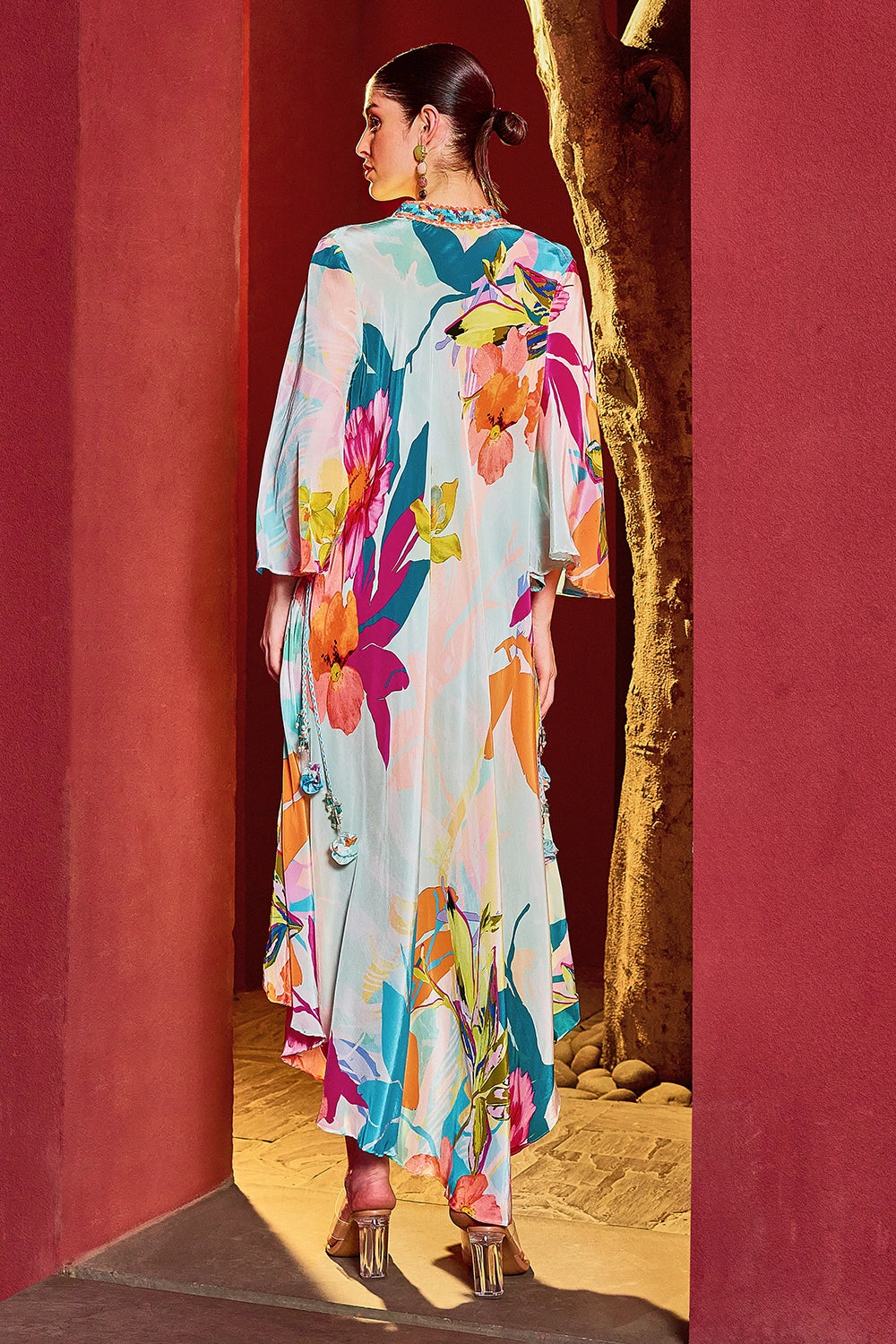 Sky Asymmetrical Kaftan Dress