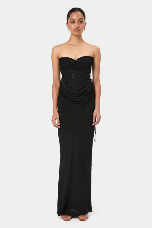 Draped Embellished Corset Set