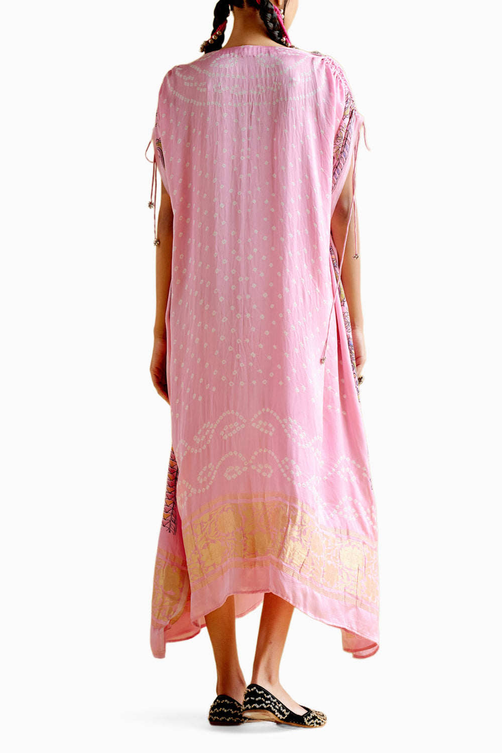 Anuradha Kalamkari Pink Kaftan