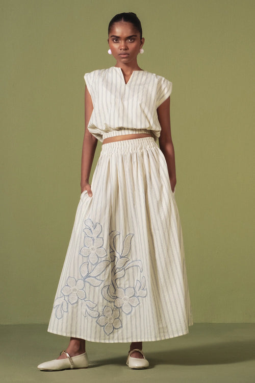 Meadow Stripe Skirt Set