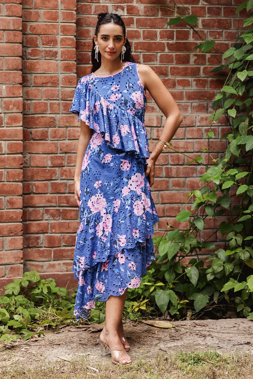 The Parisian Ruffled Broderie Dress