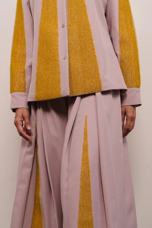 Pink Ray Shirt And Trousers Set
