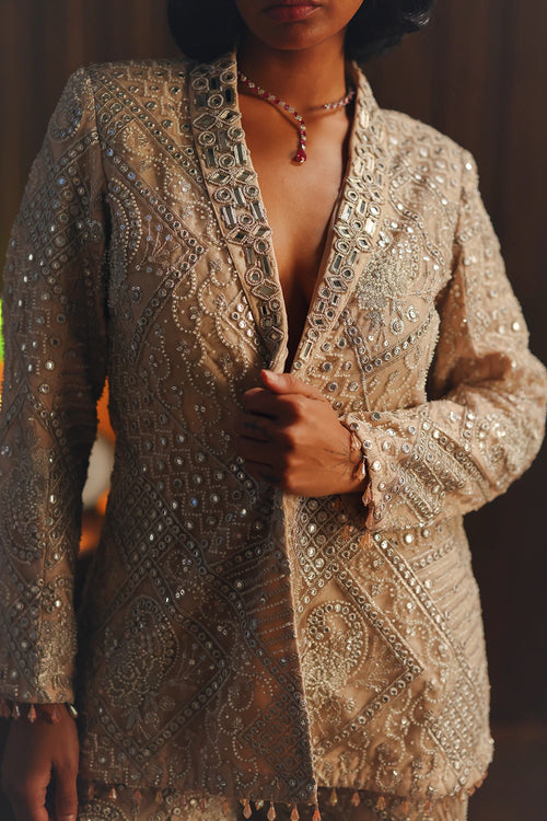 Fasana Monarch Collar Blazer Set