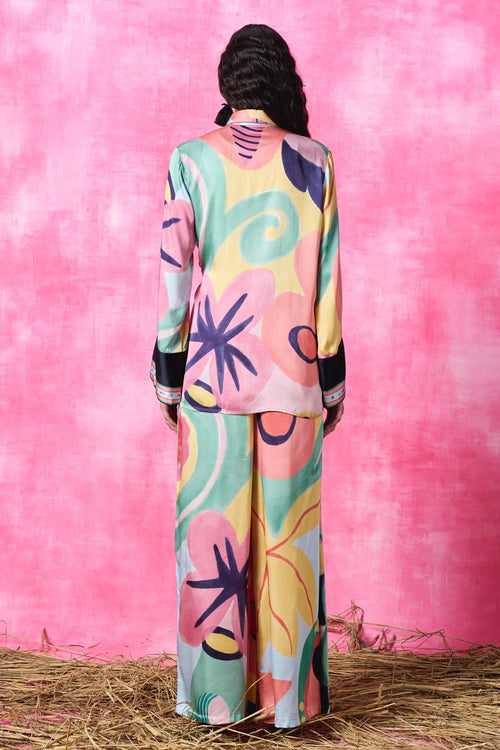Gardenia Drawstring Shirt And Trousers Set