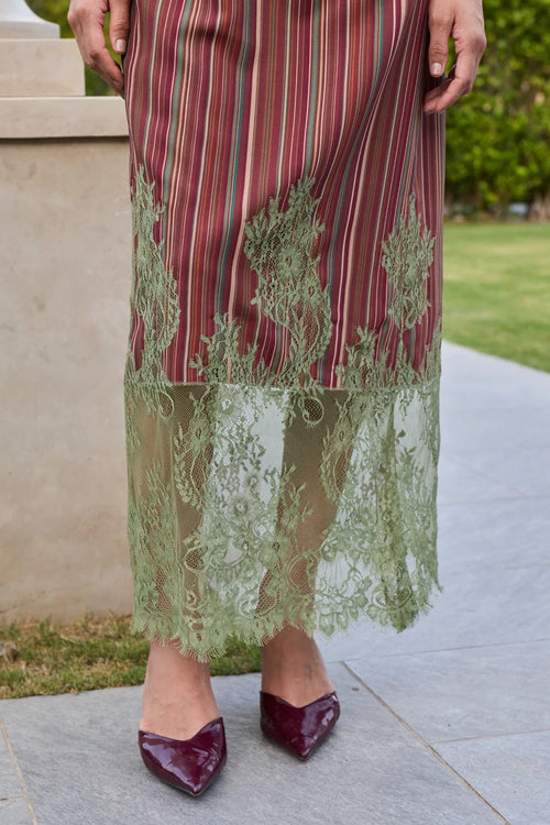 Brown Green Thea Dress