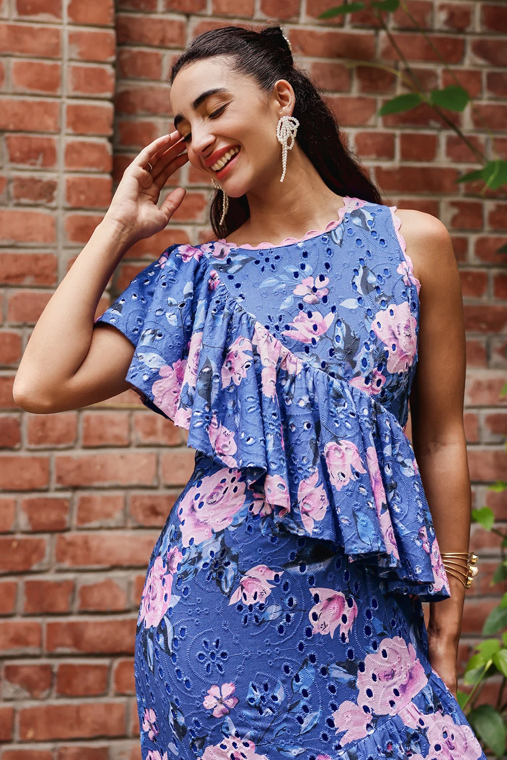 The Parisian Ruffled Broderie Dress