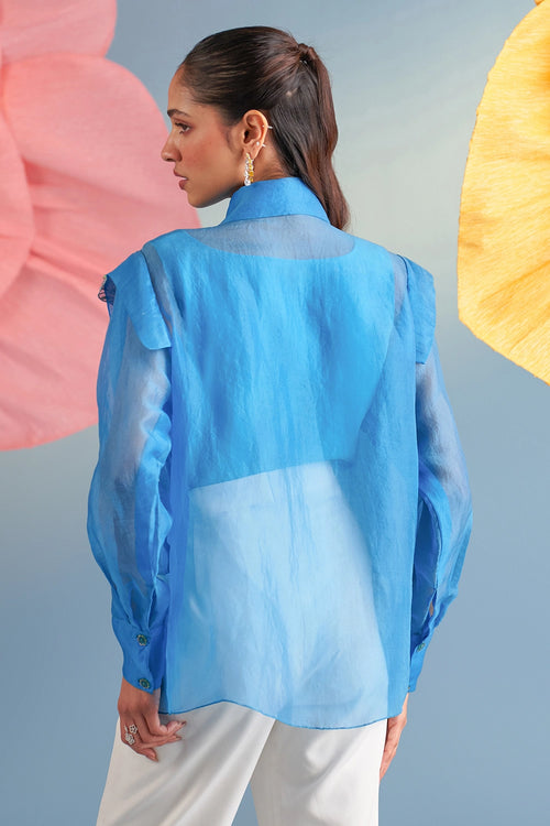 Candy Blue Iris Shirt