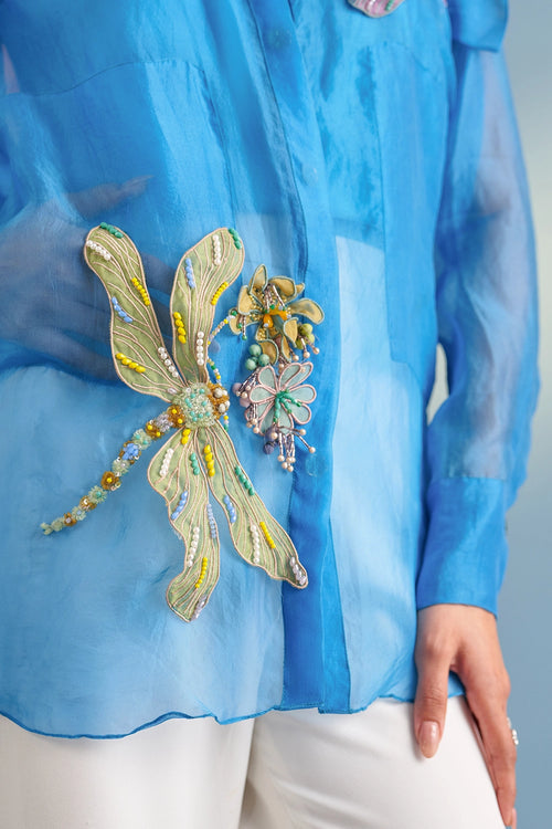 Candy Blue Iris Shirt