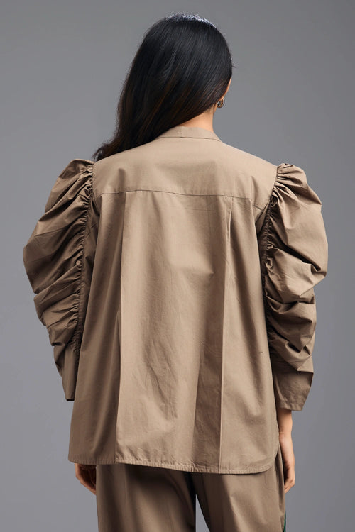 Mud Shirt with Cropped Bralette