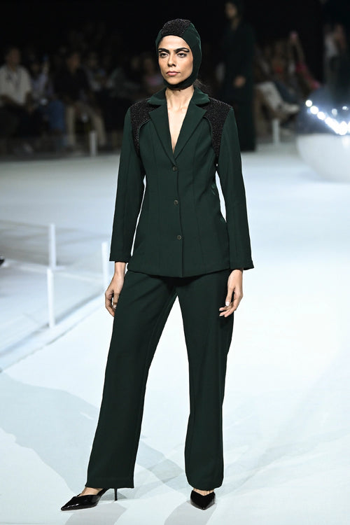 Armour Jacket And Forest Green Trousers Set