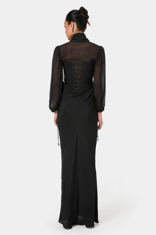 Draped Embellished Corset Set
