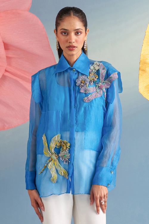 Candy Blue Iris Shirt