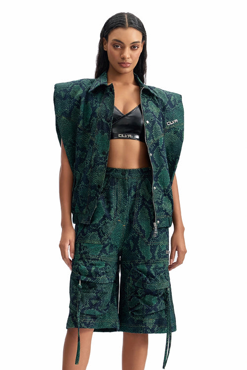 Serpent Boxy Denim Set