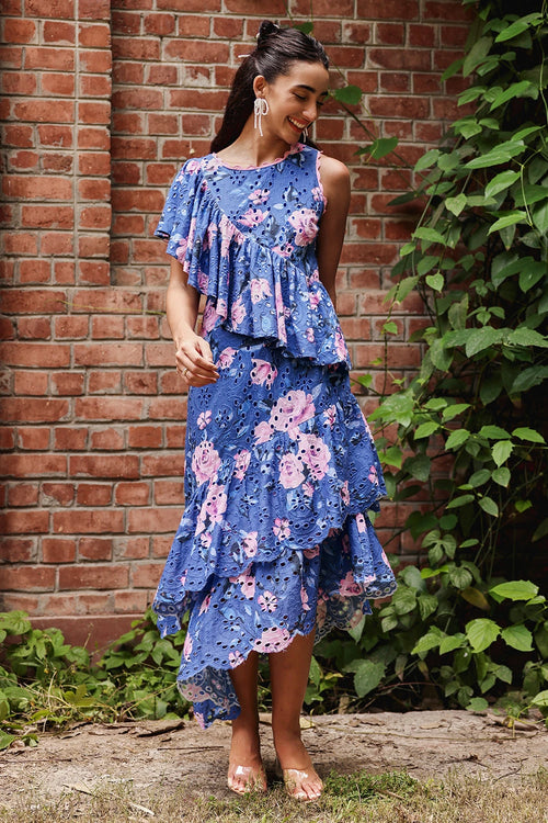 The Parisian Ruffled Broderie Dress