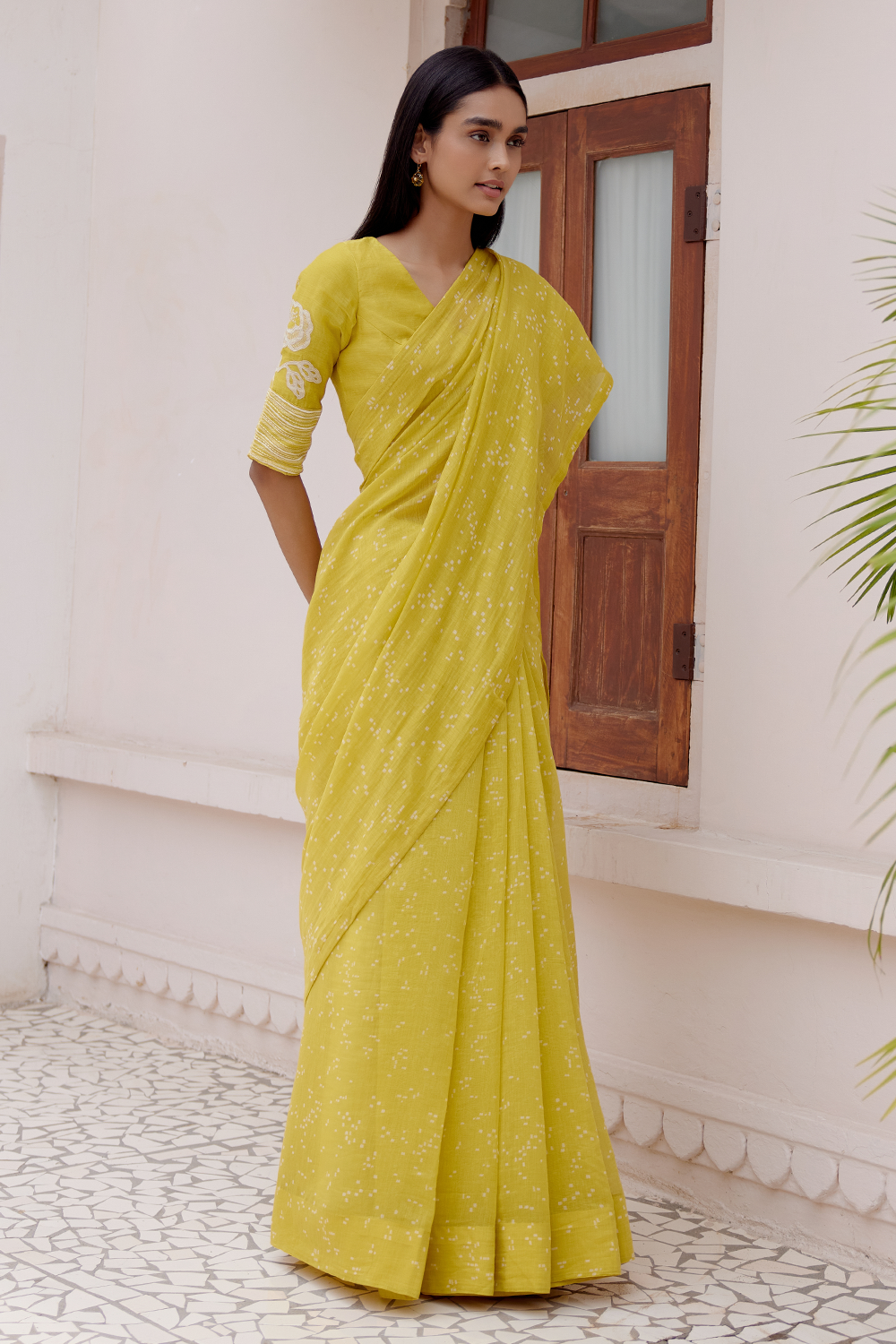 Citrine Printed Saree