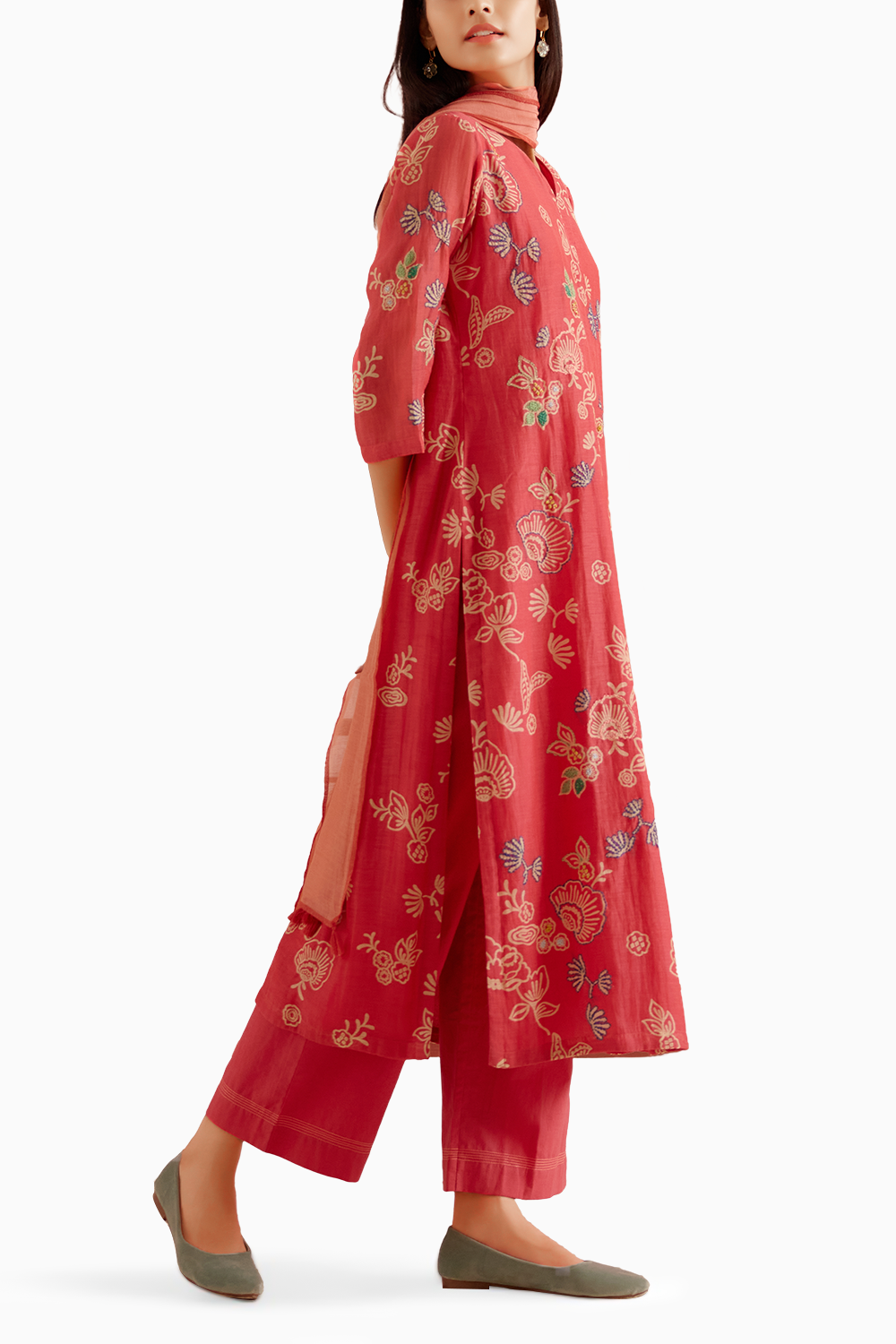 Rosewood Floral Kurta Set