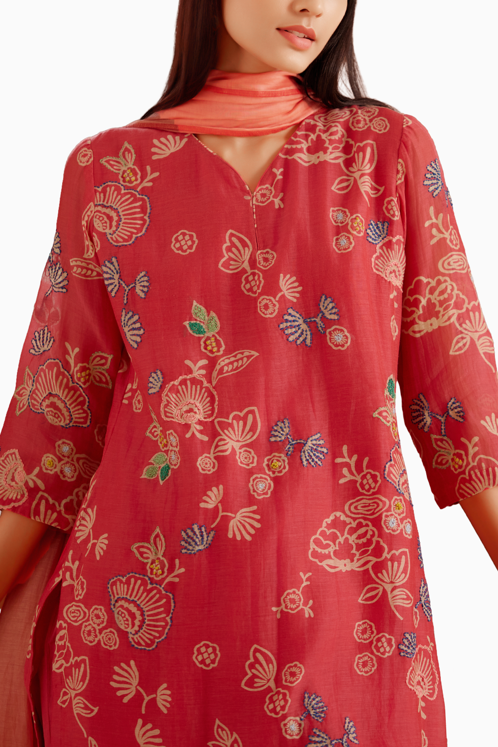 Rosewood Floral Kurta Set