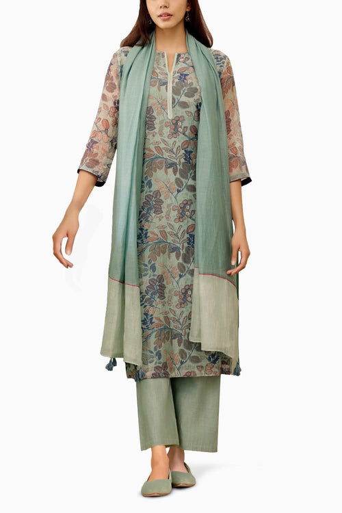 Sage Printed Kurta Set