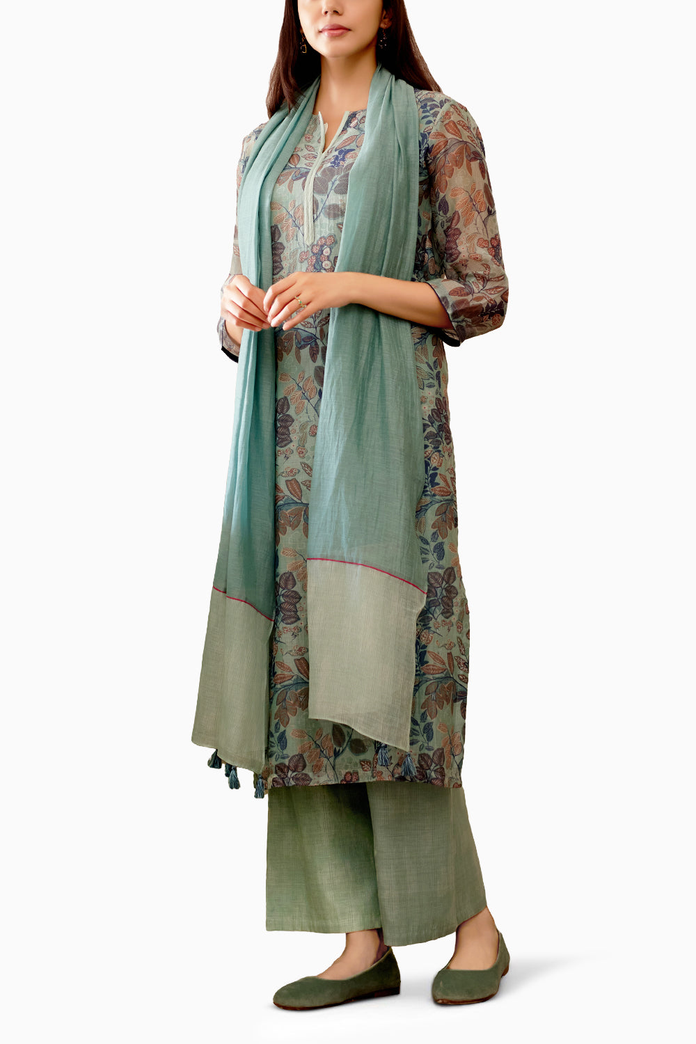 Sage Printed Kurta Set