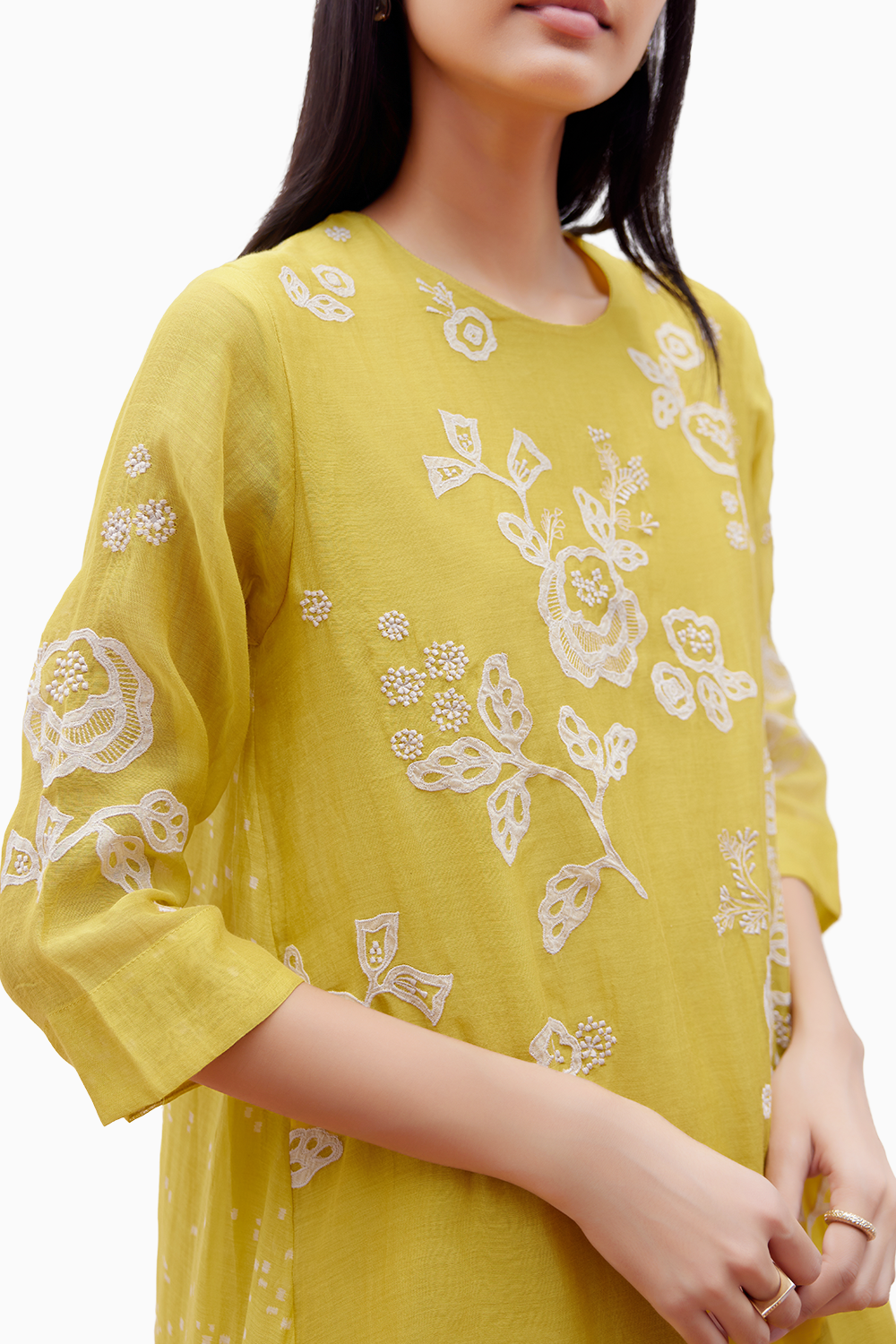 Citrine Floral Kurta Set