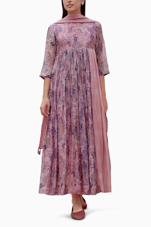 Tulip Printed Anarkali set