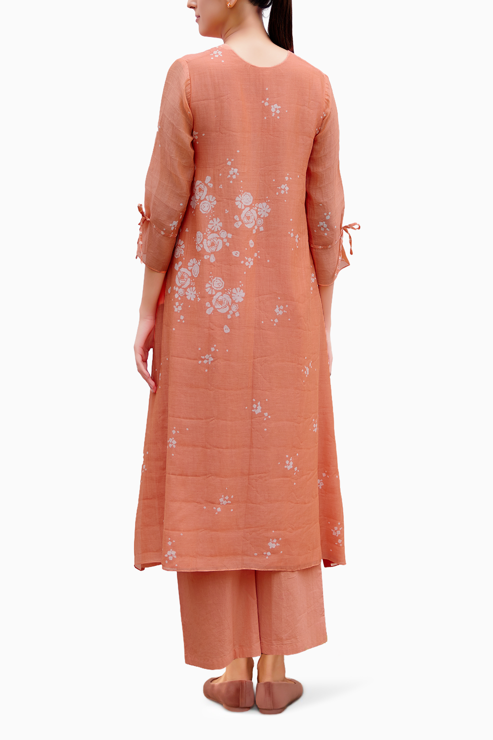 Tangerine Printed Kurta Set