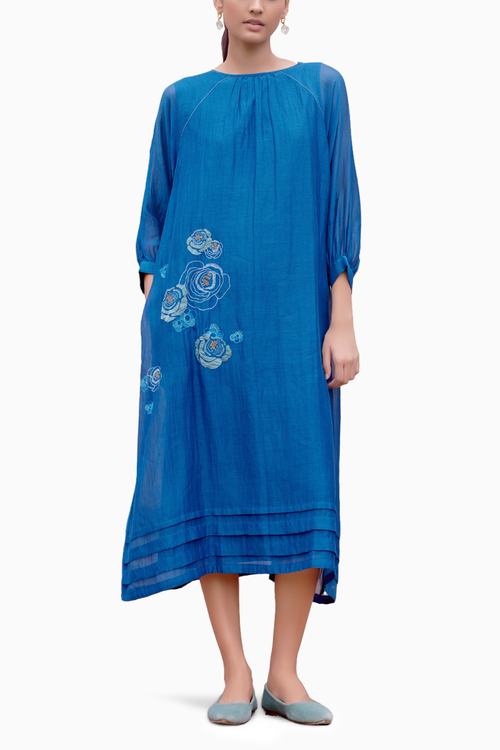 Sapphire Applique Dress